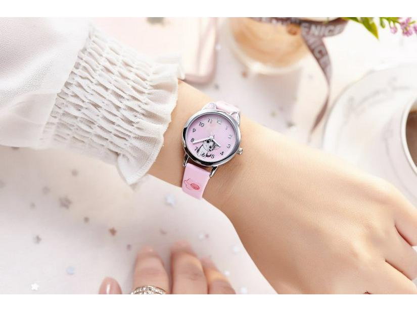 Стильные детские кварцевые часы с кожаным ремешком для девочек и мальчиков