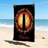 Custom Name Tower Power Stylish Digital Printing Beach Towel Quick‑Drying Absorbent Blanket for Beach Pool Gym Travel