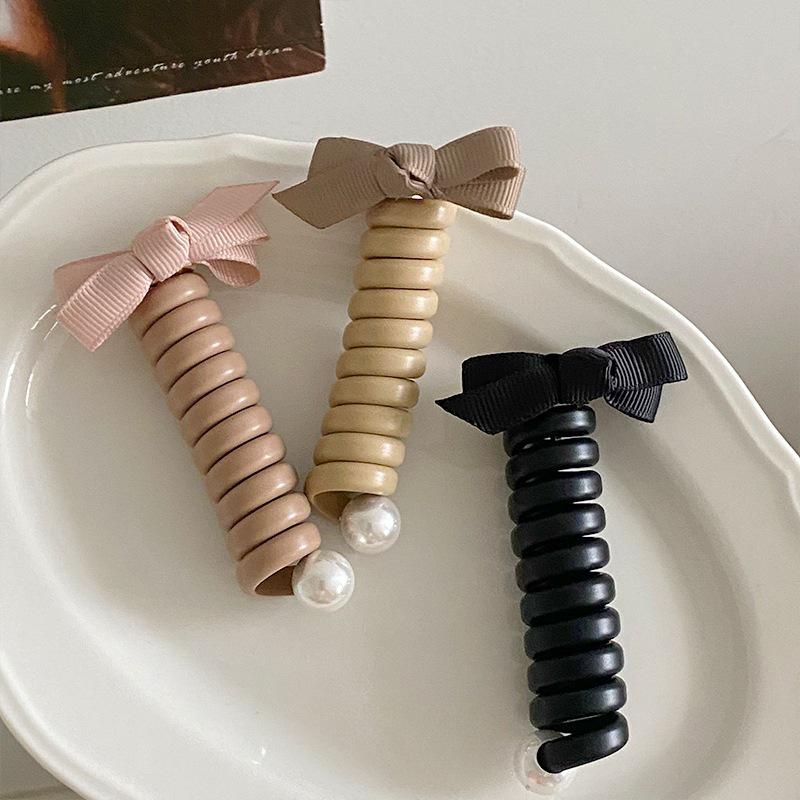 Temperament Bubble Braid Bow Hair Rope - Fashionable Ponytail Hair Ring
