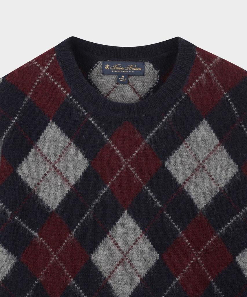 BROOKS BROTHERS Wool Argyle Pattern Crewneck Sweater (Multi) (Bbwrmmf402)