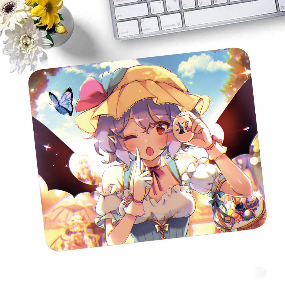 Anime Touhou Project Remilia Scarlet Mousepad Small LockEdge Mouse Pad For Gamers Computer Desk Pad Rectangular Anti-slip Rubber