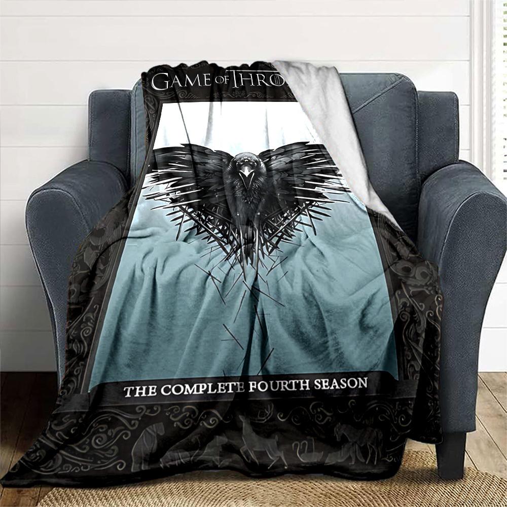 1pc Game of Thrones The Complete Fourth Season Blanket Lightweight Flannel Throw for Sofa Bed Travel Camping Livingroom Office Couch Chair 1137KK