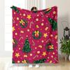 Christmas cartoon digitalprinted polyester Bedroom velvet flannel soft sofa cover blanket Fleece soft sofa cover blankets