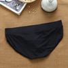 Men Briefs Letter Print 3D U Convex Design Panties Low-rise Milk Silk Wide