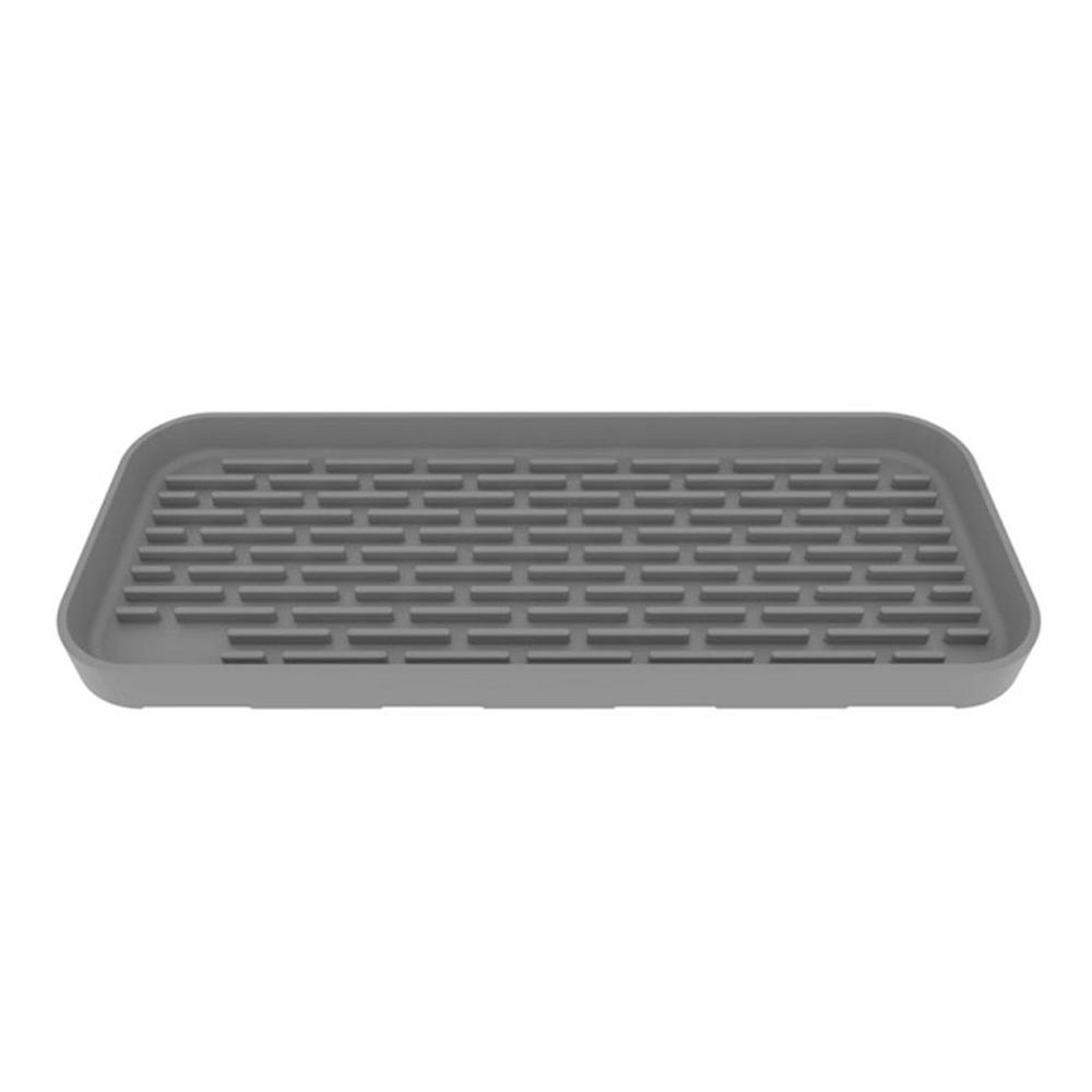 Silicone Dish Drying Mat Grey Sink Drainer Mat Durable Silicone Drying Mat Kitchen Sink