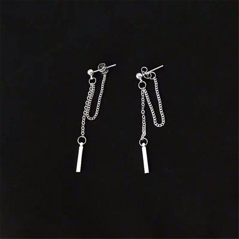 Dark Handsome Personality Bungee Ear Clip No Pierced Chain Earrings