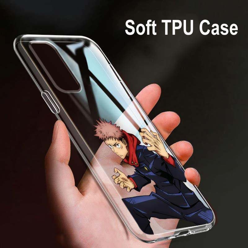 Jujutsu Kaisen Gojo For OPPO Reno7 SE 6 5 Z F 4G 5G Find X2 X3 Neo Lite Pro Plus Transparent Soft Phone Case Coque