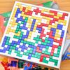Детская настольная игра-стратегия, развивающие игрушки, игра с цветными квадратами, в которую легко играть для детей, семейные вечерние игры в помещении, головоломки, подарок