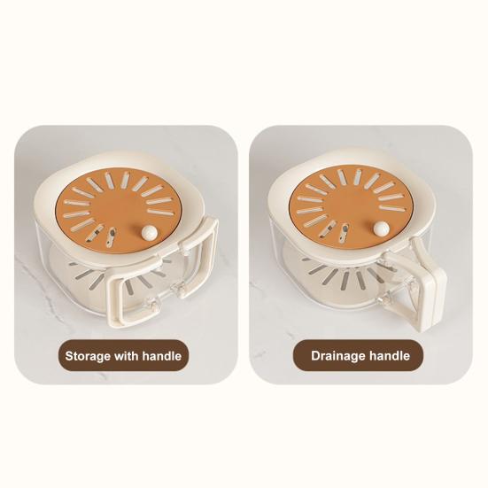 Корзина для сушки с разборной конструкцией Прозрачная видимая Штабелируемая Многофункциональный контейнер для сушки Полый сетчатый поддон