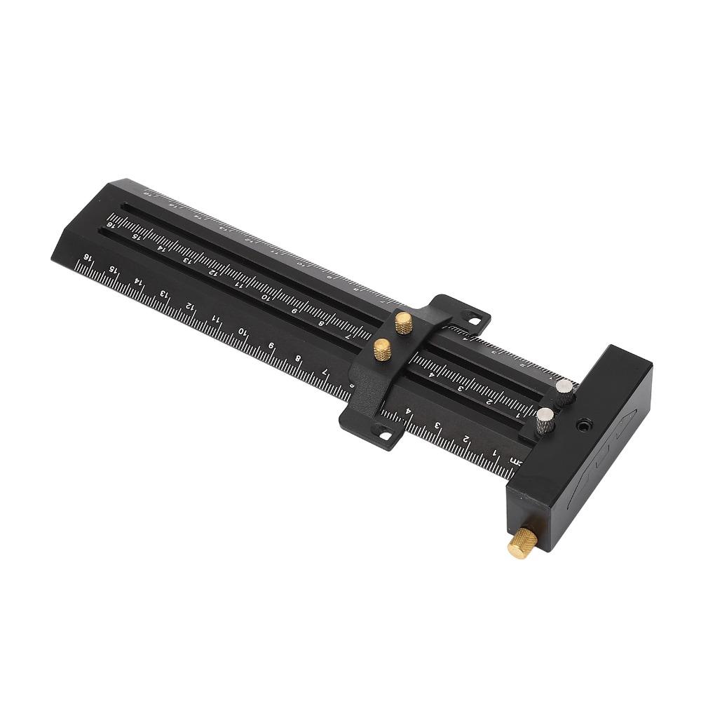 16cm Length T Square Ruler Double Needle Woodworking Scriber Measurement Tool For Carpenter
