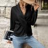 Autumn Women's Solid Color Shirt Women's Cross