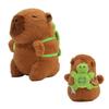 Clearstone Capybara Plush Keychain, Chavimaru Turtle, 18.5cm, Brown