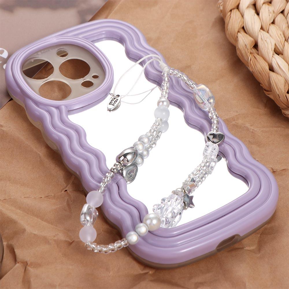 Jewelry Gift Y2K Silver Cell Phone Strap Sweet Girl Clear Star Phone Lanyard Anti-Lost Pendant Beads Phone Chain Women Girl
