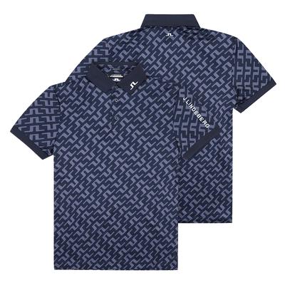 J.lindeberg Tour Tech Print Мужская рубашка поло для гольфа стандартного кроя Gmjt10688 O518