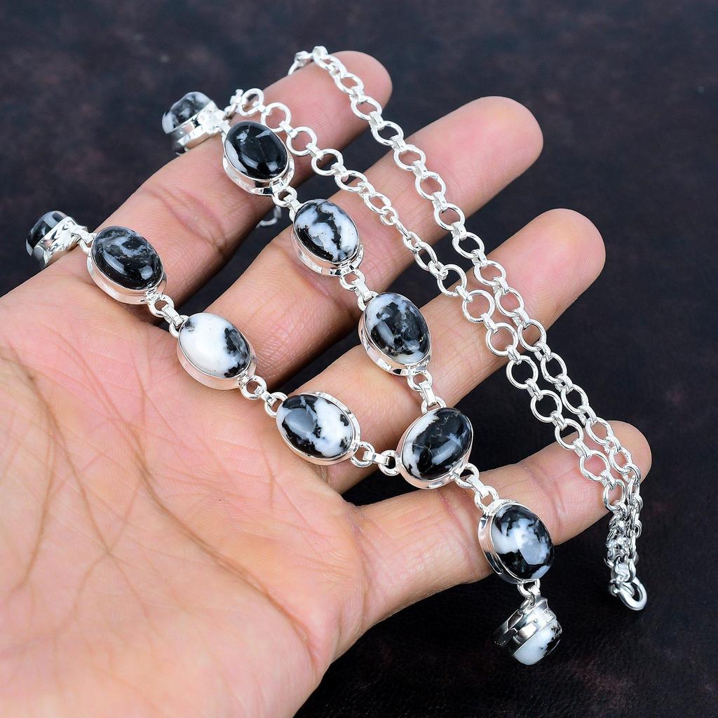 Ожерелье из белой бирюзы буйвола, ювелирные изделия из натурального драгоценного камня, ожерелье из стерлингового серебра 925 пробы, регулируемая цепочка, ожерелье ручной работы для подарков