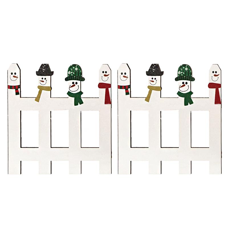 2 шт. Деревянный забор для дерева, украшение для дерева на вечеринку, украшение для двора, фестиваль, Рождество, деревянный забор 30 * 30 см