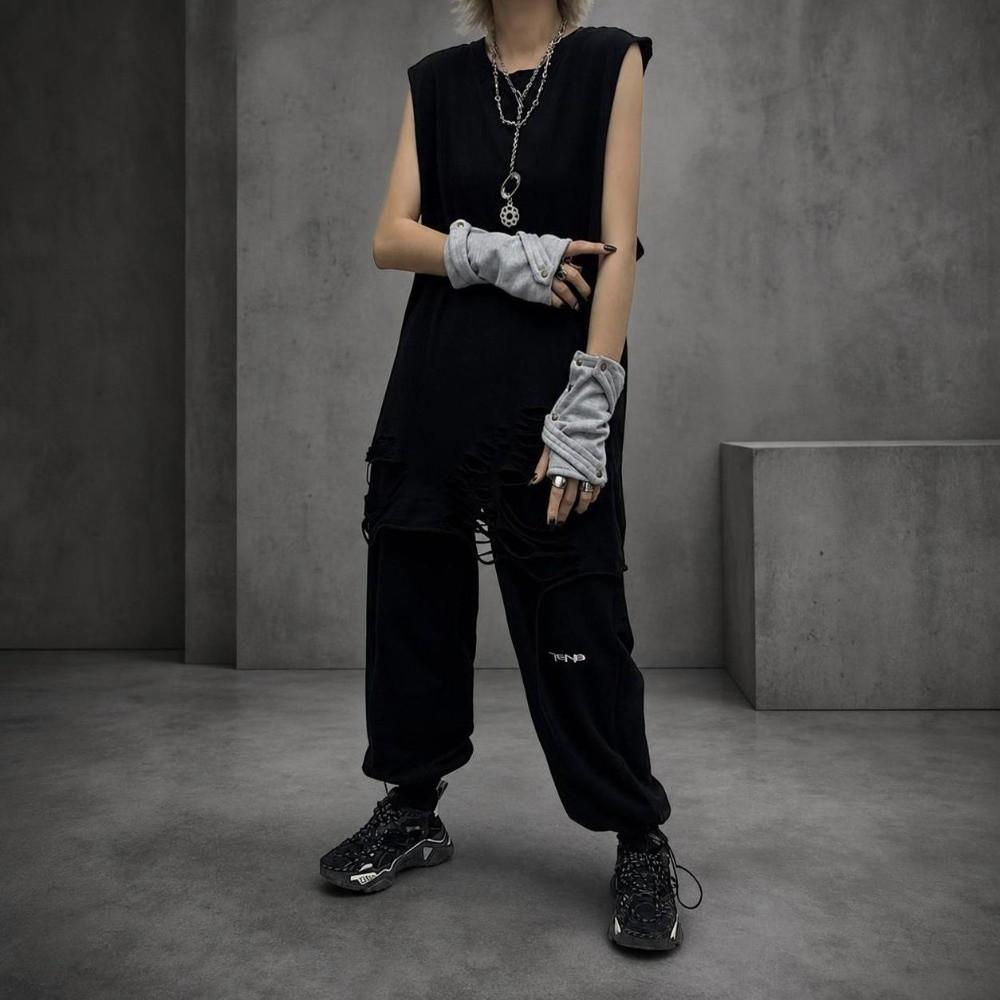 Decorative Design Fingerless Gloves Warm Hip Hop Gloves Y2K Street Dance Gloves Streetwear Fashion