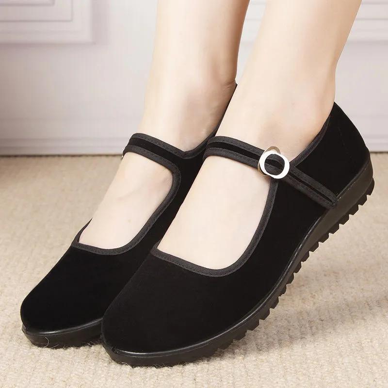 zapatos de mujer women cute sweet anti skid platform high heel shoes lady classic comfort buckle strap black suede shoes a79