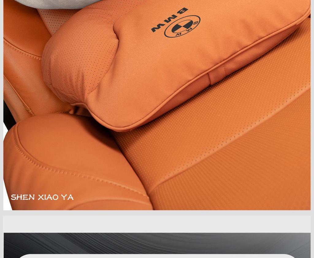 Car Headrest & Lumbar Support Pillow Set - 5-Piece Neck & Back Cushion for New Vehicles