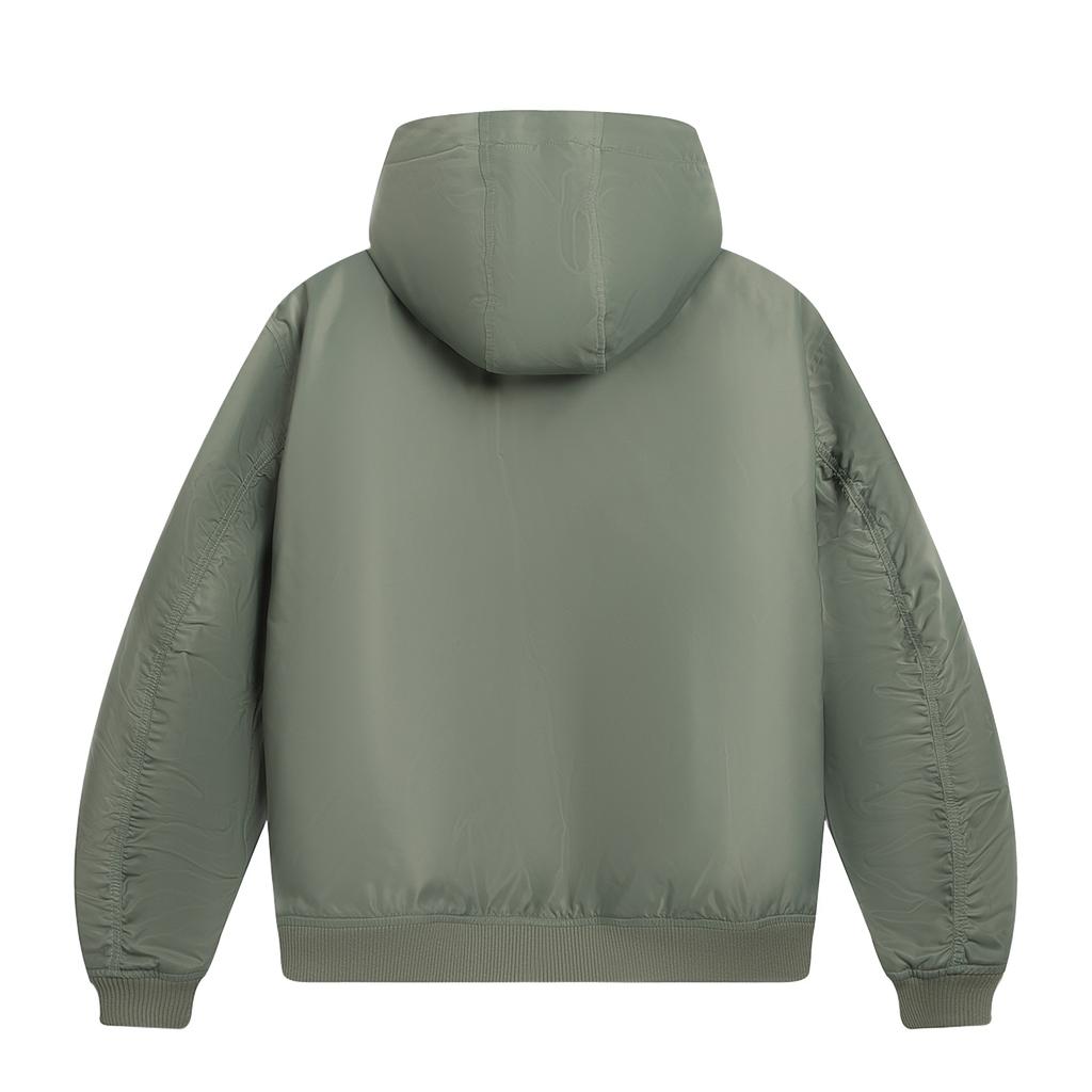 Хлопковая куртка с капюшоном и логотипом серии Li Ning Sports Lifestyle, куртка унисекс AJMV397-2