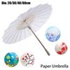 20/30/40/60 см Зонт из чистой бумаги Традиционный белый с длинной ручкой для детского праздника, свадьбы, дня рождения, DIY, товары для ручной росписи