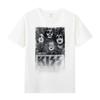 Новая летняя модная футболка с изображением группы Kiss Rock Metal Band, с принтом, хлопковая футболка с круглым вырезом и коротким рукавом, мужская футболка в стиле хип-хоп