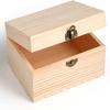 Unfinished Wood Box Wooden Box  Wood Box with Lid Wooden Chest Storage Box  Jewelry Box Craft