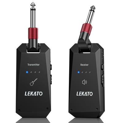 LEKATO Guitar Беспроводной гитарный усилитель Гитара 48 кГц Беспроводная стабильная передача Маленький и легкий Перезаряжаемый 4 канала Вращающийся Подходит для