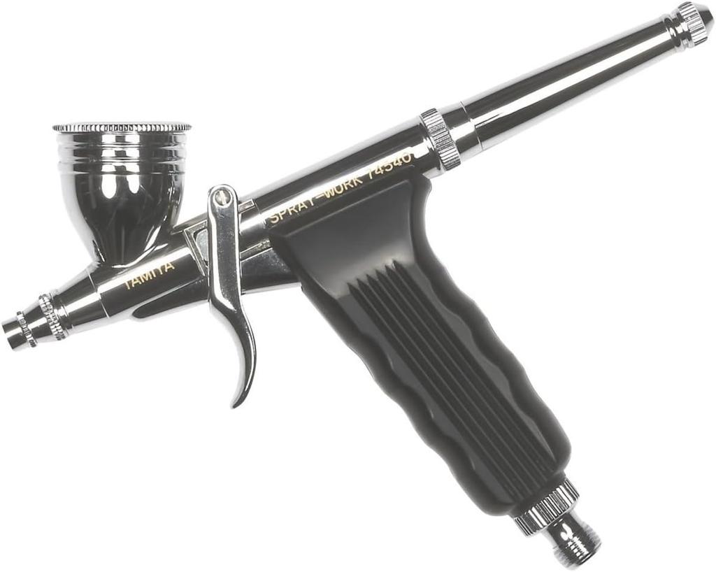 Tamiya Airbrush System Series No. 40 Spraywork HG Trigger Airbrush with Integrated Cup, Painting Tool 74540