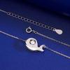 S925 Sterling Silver Whale Necklace, Women's Fashion, Simple, Lively Clavicle Chain, Versatile INS Style.