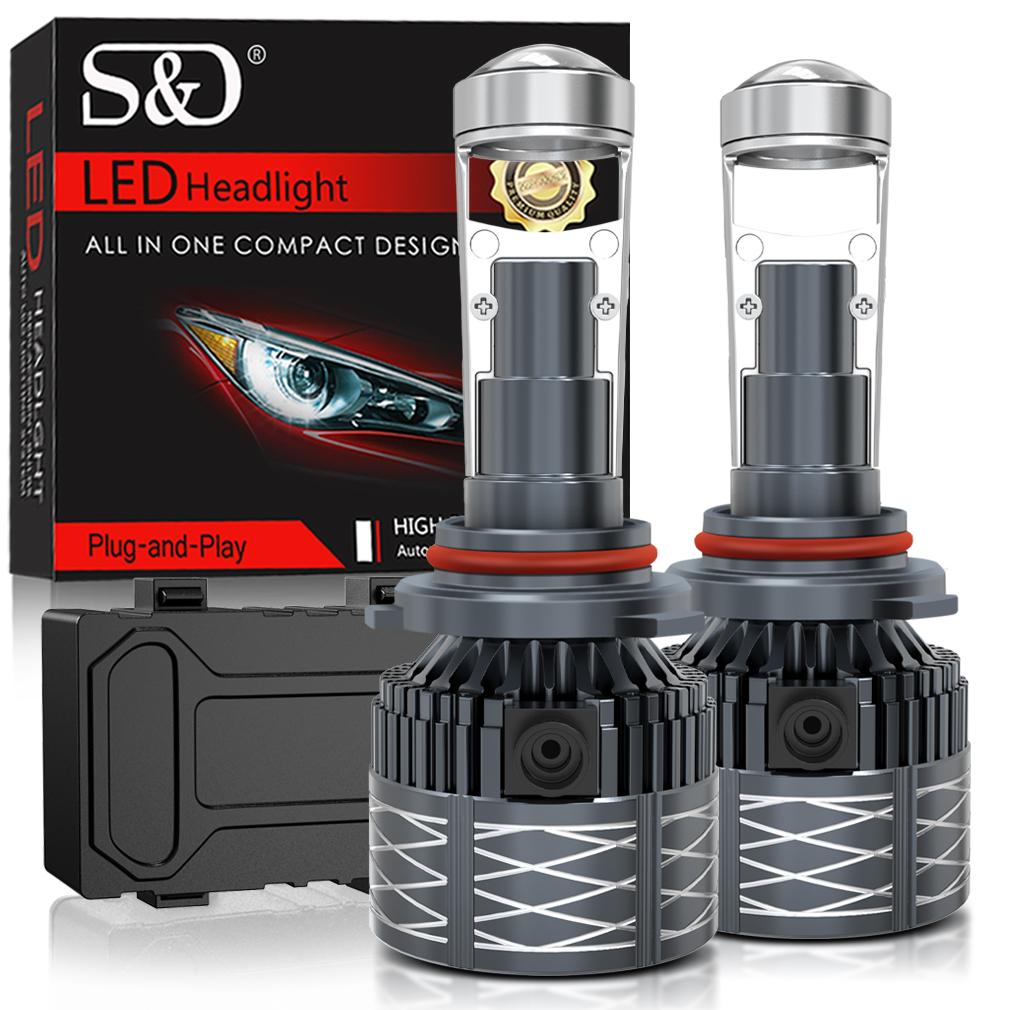 2 шт. H4 H7 светодиодные линзы проектора фар H8 H11 9005 HB3 9006 HB4 автомобильные лампы Canbus с медной трубкой 120 Вт 50000 лм мощные мини-фары LHD 6000 К белые