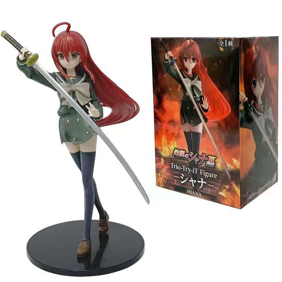 Оригинальные фигурки действий Shana из Shakugan no Shana, Шана, Накажи преступление, ПВХ, Коллекционная модель, Украшение, Аниме, Мультфильм, Модель, Подарок