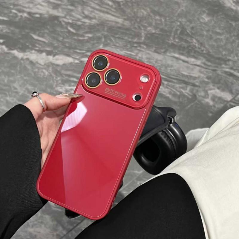 Slim Clear View PC Hard Case With Glass Back IPhone 14 15 16 17 Pro Max Minimalist Design