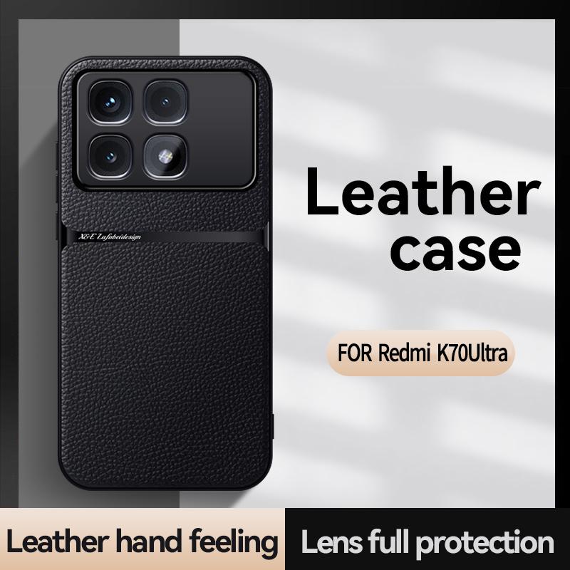 For Xiaomi Redmi K70 Ultra 5G Case Luxury Magnetic Car Holder Leather Phone Case For Redmi K70 Ultra 6.67" 2024 Soft Back Cover
