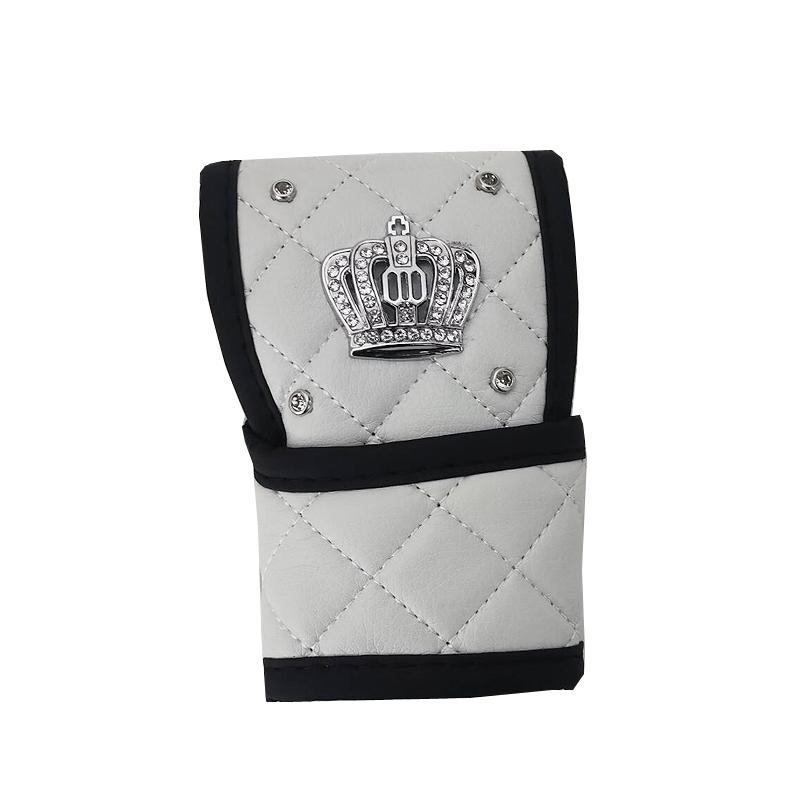 Модная Алмазная Корона с кристаллами, накладка на ремень безопасности автомобиля, стразы, кожаный чехол для рычага переключения передач, комплект ручного тормоза, аксессуары для салона автомобиля
