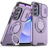 Роскошный бронированный чехол для телефона Samsung Galaxy A05s A04s A13 A23 A15 A25 A35 A55 с магнитным держателем, защитой объектива и противоударной крышкой