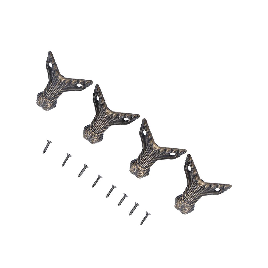 12 шт. Ножки для шкатулки для драгоценностей, античный элегантный внешний вид, прочный сплав премиум-класса, устойчивый к ржавчине, деревянный корпус