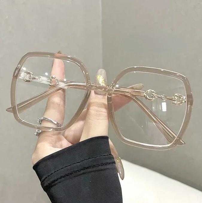 New Oversized Square Glasses Myopia Glasses for Women and Men Eyeglasses Anti Slip Comfort Eyewear +1.0 to +4.0