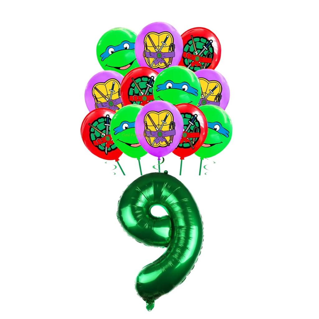 Cartoon Turtles Birthday Party Decoration Favors Cups Plates Stickers Bunting Flag Balloons For Kids Favors Baby Shower Supplies