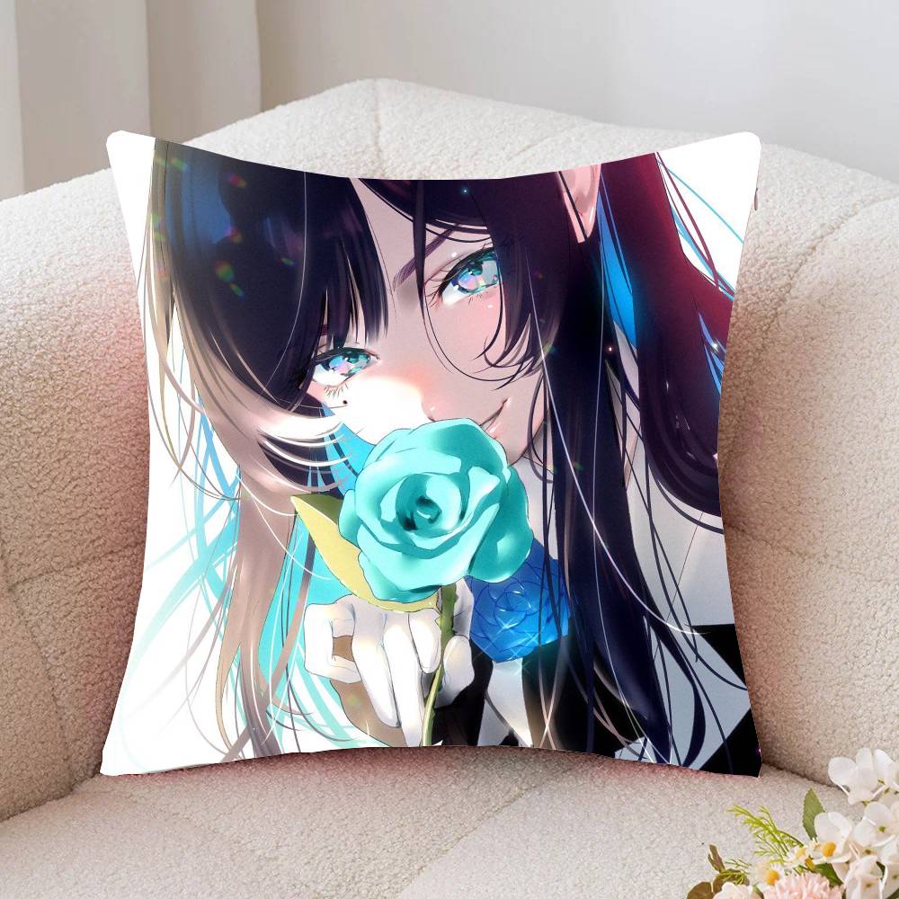 Japanese Female Singer Aado Pillow Case Fashion Square Pillowcase Bedroom Sofa Room Ins Decoration Leisure