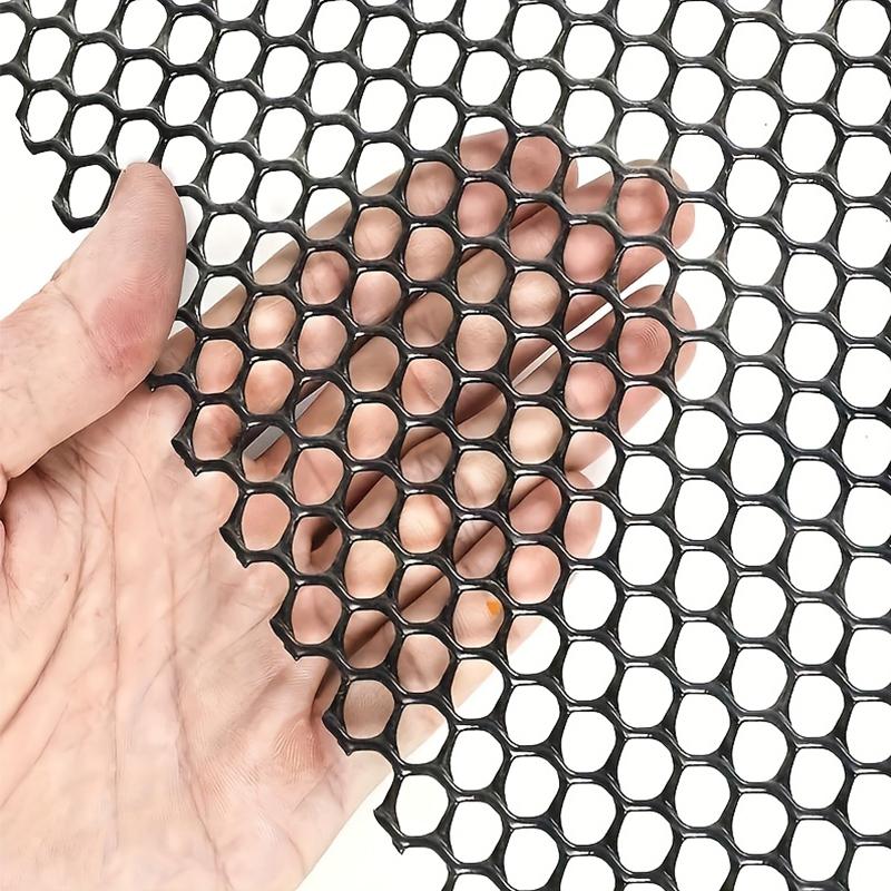 1PC Sleek Fence for Yard Protection Animal Barrier Industrial Black Durable Thickened Mesh Flowers Multiple Sizes Available