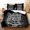 Animal Bedding Collection Duvet Cover Collection 3D Bedding Black LeopardCat Digital Printing With Bed Linen Queen Size Bedding Collection Fashion