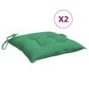 Chair Cushions 2 pcs Green 50x50x7 cm Oxford Fabric