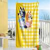 Bluey Family Adventure Beach Towel High Absorbency & Quick-Dry Comfortable Lightweight Perfect for Traveling Yoga Camping and Swimming