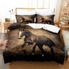 Running White Horse Bedding Set 3D Print Polyester Duvet Cover Single Twin Queen King Size for Home Decoration Birthday Gift