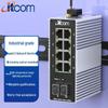 Промышленный гигабитный коммутатор серии Aidicom IT168 на DIN-рейку (Ethernet 8-портовый, 2-волоконный)
