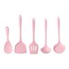 1PC Pink Cooking Kitchenware Silicone Tools Heat-Resistant Spatula Spoon Shovel Turner Strainer Kitchen Utensil Dishwasher Safe