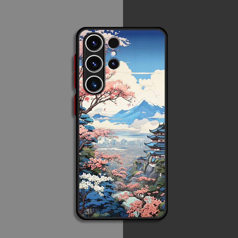 Японский пейзаж Крутой матовый чехол для Samsung Galaxy S24 S22 S23 S20 S21 FE S10 Plus Capa Note 20 Ultra 10 Lite Чехол для телефона