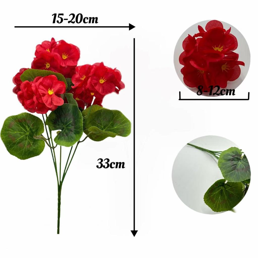 Искусственные цветочные кустарники, пластиковые красные цветочные цветы, пучки шелковых растений, используются для домашнего сада, свадеб, внутреннего и наружного декора