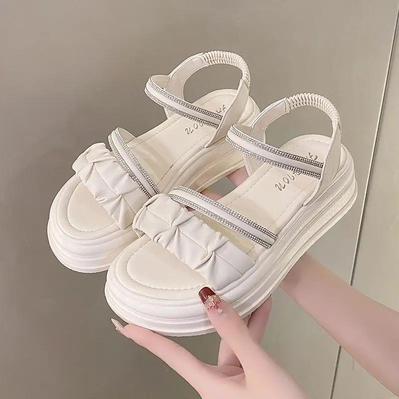 Outdoor Diamond 2025 Luxury Daily Ladies Shoes Cheap Liquidation High Quality Wholesale Vintage Summer Casual Women's Sandals